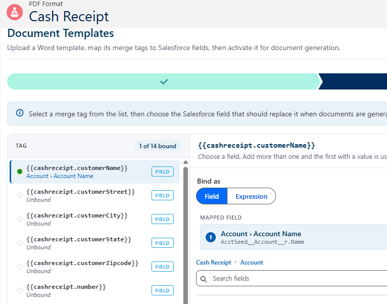 Mapping merge tags to related object fields