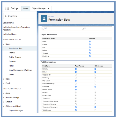Set Up Classic UI Time Cards in Salesforce Lightning